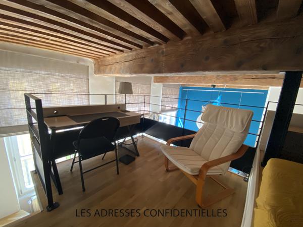 Lyon 1er - Croix Rousse - Superbe appartement canut T2 meublé avec mezzanine