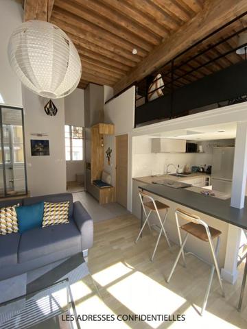 Lyon 1er - Croix Rousse - Superbe appartement canut T2 meublé avec mezzanine