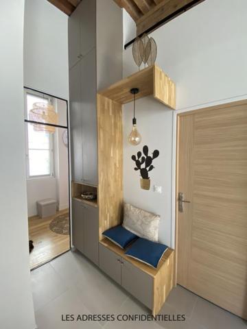 Lyon 1er - Croix Rousse - Superbe appartement canut T2 meublé avec mezzanine