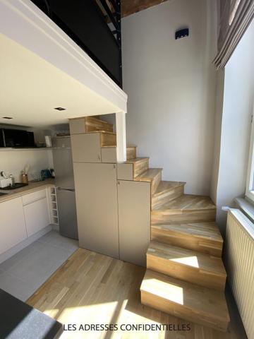 Lyon 1er - Croix Rousse - Superbe appartement canut T2 meublé avec mezzanine