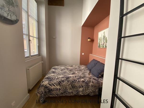 Lyon 1er - Croix Rousse - Superbe appartement canut T2 meublé avec mezzanine