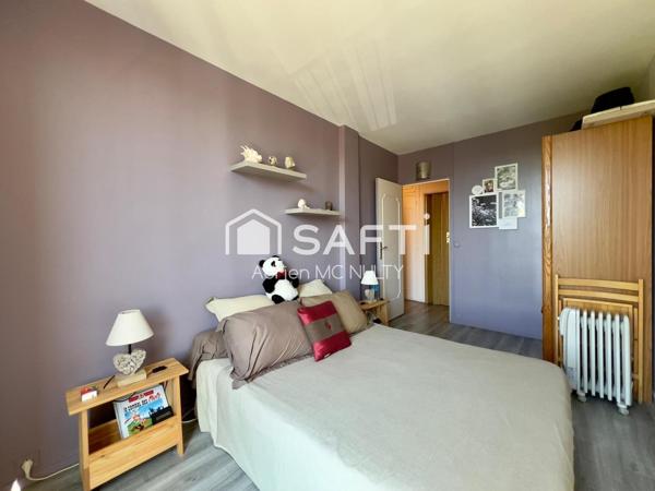 T5 80m² meublé – câble métro 8, cave, parking