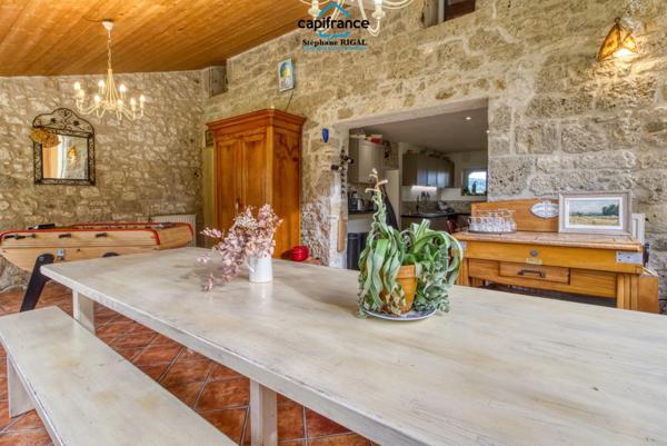 Propriete à vendre 12 pièces FOULAYRONNES (47) Maison de 315 m2 + gîte sur terrain clos de 8,7ha.