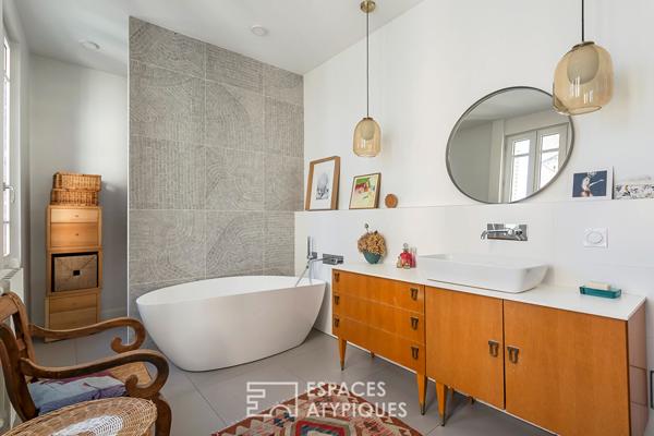 Maison de charme rénovée avec extension et jardin coeur Montchat