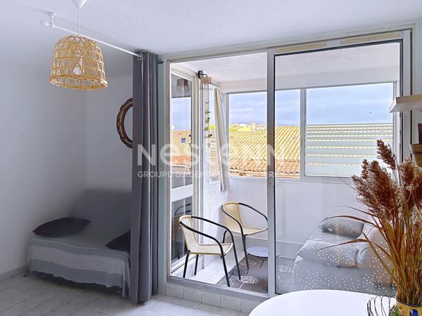 Charmant studio lumineux de 22.5 m² avec loggia à deux pas de la mer, Saint-Pierre-La-Mer - Fleury d'Aude