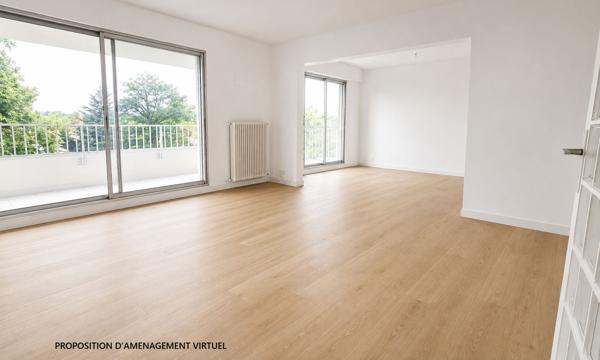 Appartement 4 pièces de 88 m2 avec balcons et box