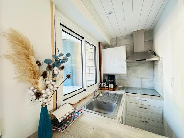 Appartement   cabine avec terrasse en RDJ