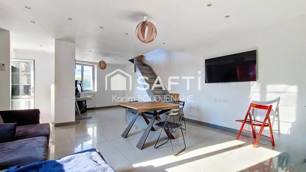 Maison sur sous sol total surelevé, 3 chambres, jardin...