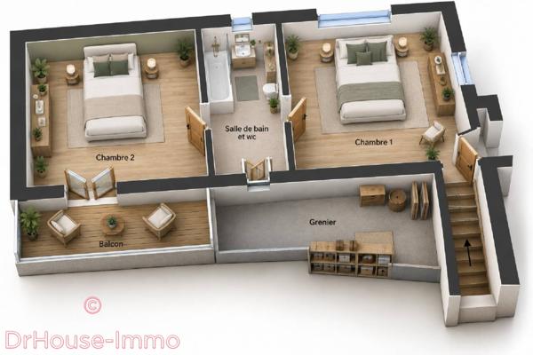 Maison à vendre 3 pièces de 103 m²