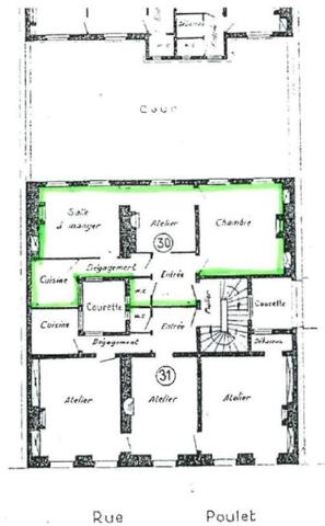 3 Pièces rue Poulet 52m²