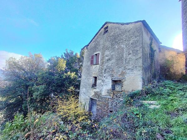 Maison en pierre 7 pièces, 120 m2 + caves, à rénover entièrement à PIE D'OREZZA, Campodonico (HAUTE CORSE)