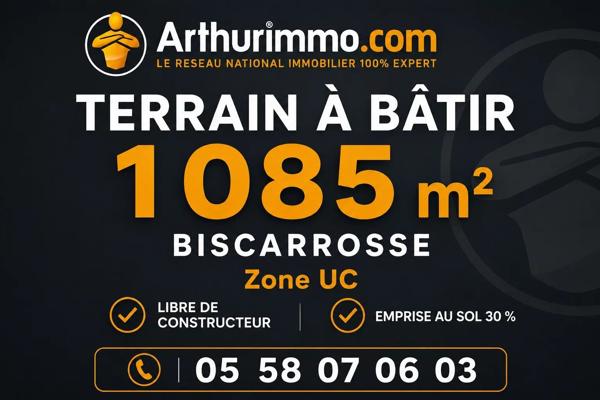 Vente                                                      Terrain
                        
                                         1085 m2                     à Biscarrosse