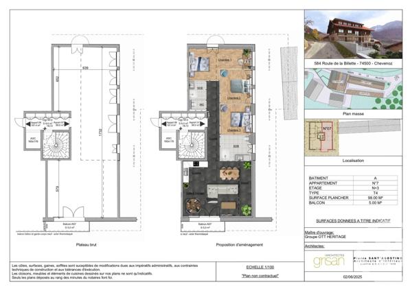 Appartement F4 à vendre  2 pièces - 98 m2 CHEVENOZ - 74