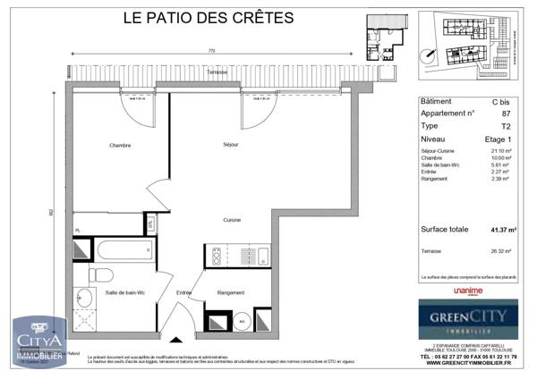 Appartement à louer 2 pièces 41.37m² Cluses (74300)
