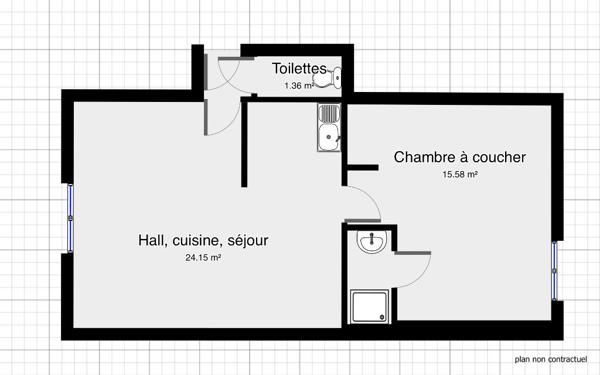 La Ménitré 2 pièce(s) 45.56 m2