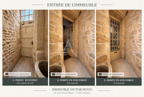 SAINTES - IMMEUBLE DE RAPPORT - 3 T2 + LAVERIE - RÉHABILITATION EN COURS