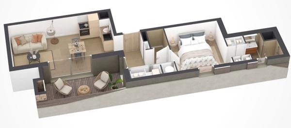 Vente en VEFA  Nouvelle promotion immobilière à Borgo T2 à partir de 149000e