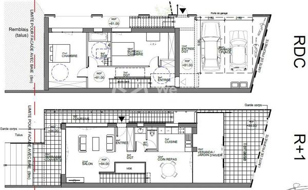 Nouveau, à 5min de Magny, beau terrain à bâtir de 440m² avec projet accordé d'une maison de 152m²