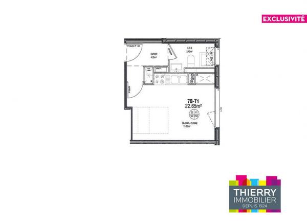 Appartement 1 pièce - 44100 Nantes -  Zola