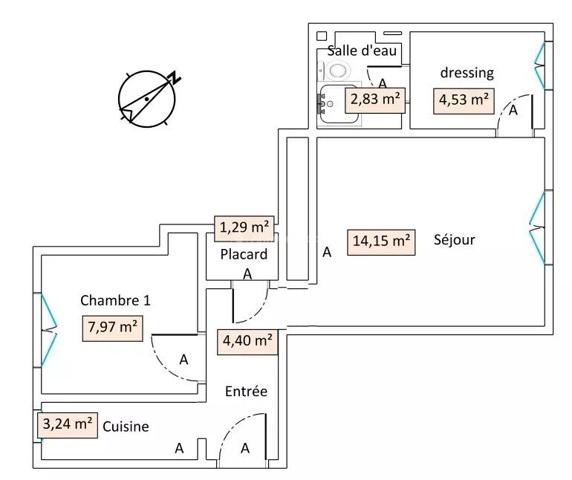 Location Appartement 2 pièces 38 m2 à Asnières-sur-Seine
