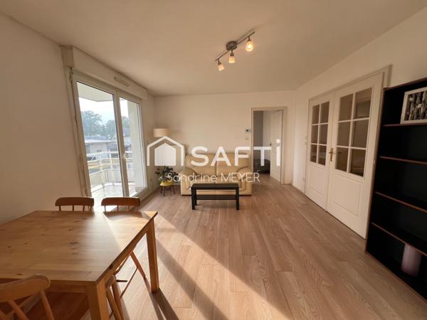 Superbe 2 pièces lumineux, balcon, garage, cave