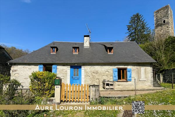 Hèches (65250) MAISON / GÎTE PYRÉNÉEN AVEC GRAND TERRAIN EN BORD DE RIVIÈRE – HÈCHES (ENTRE LANNEMEZAN & ARREAU)