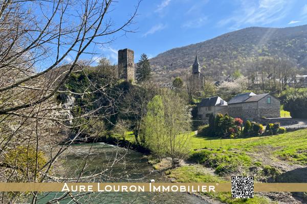Hèches (65250) MAISON / GÎTE PYRÉNÉEN AVEC GRAND TERRAIN EN BORD DE RIVIÈRE – HÈCHES (ENTRE LANNEMEZAN & ARREAU)