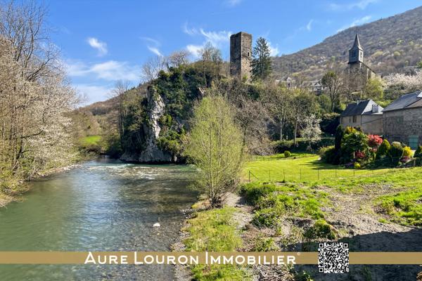 Hèches (65250) MAISON / GÎTE PYRÉNÉEN AVEC GRAND TERRAIN EN BORD DE RIVIÈRE – HÈCHES (ENTRE LANNEMEZAN & ARREAU)