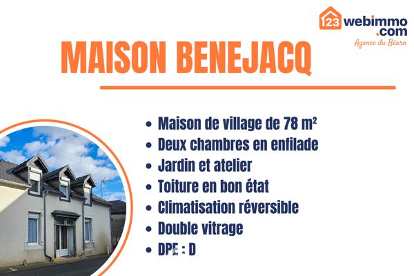 Maison 78 m² à Bénéjacq 64800