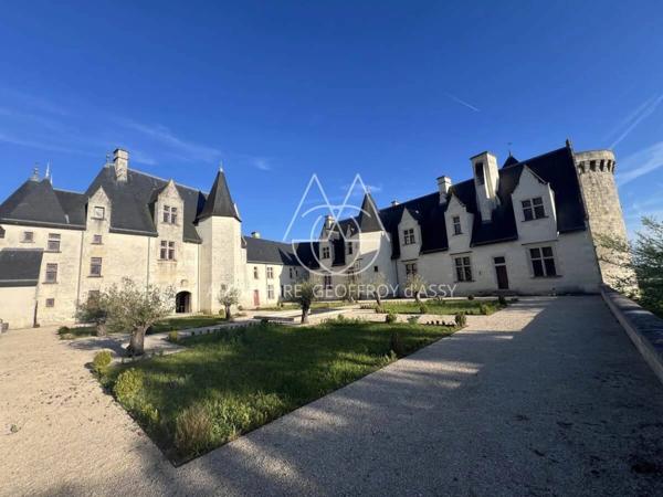 Château millénaire 16 pièces surplombant un village sur un parc de 15 ha.