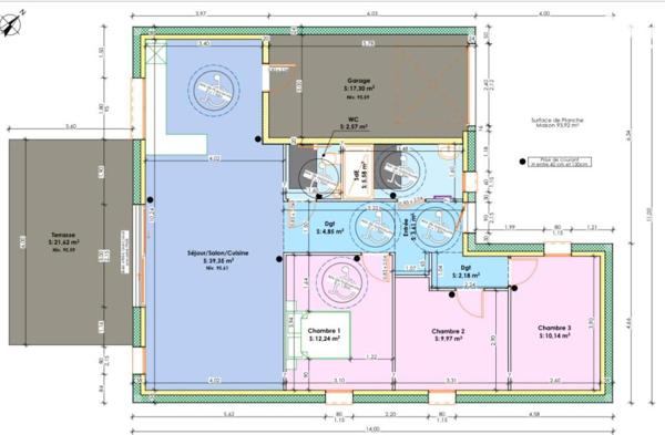 Maison contemporaine 3 chambres sur 394 m²