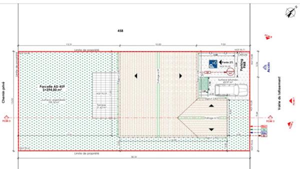 Maison contemporaine 3 chambres sur 394 m²