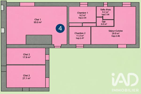 Maison à vendre 3 pièces 62,1 m² Fargues-Saint-Hilaire