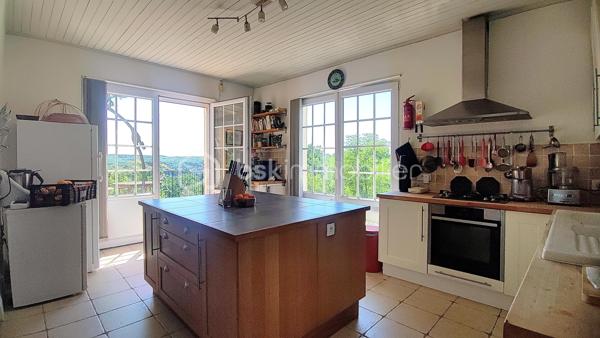 ✨ Nouveauté en exclusivité – Propriété coup de cœur assurée avec vue panoramique ✨
Perchée dans un cadre naturel d’exception de plus de 2,8 hectares de terrain, cette propriété offre un panorama spectaculaire sur Lalinde et ses environs à seulement 2 minutes des commodités. Ici, la vue devient une véritable signature : un panorama grandiose, omniprésent depuis la maison, les terrasses et la piscine.
Cette propriété aux prestations de qualité séduira les amateurs d’espace, de confort et de nature.
La maison bénéficie d’équipements performants et récents :
• Chauffage central par pompe à chaleur géothermique avec chaudière fioul en relais
• Double vitrage bois et PVC avec moustiquaires
• Volets battants en bois installés en 2022
• Deux cheminées
• Deux adoucisseurs d’eau
• 24 panneaux solaires dont 12 dédiés à la consommation et 12 à la revente (revenu annuel d’environ 1 300 €)
• Assainissement par micro-station
• Toiture entièrement refaite entre 2014 et 2020
• Piscine à débordement rénovée en 2024 avec volet électrique neuf
L’accès à la propriété se fait par un chemin bitumé menant à un vaste espace de stationnement.
La maison se compose de :
• Un hall d’entrée
• Une spacieuse cuisine avec îlot central et accès direct à la terrasse plein sud
• Un cellier / buanderie
• Un salon chaleureux
• Une salle à manger
• Un grand bureau
• 5 chambres de 9 à 14 m²
• 3 salles d’eau
• 3 WC
À l’extérieur, vous profiterez d’une immense terrasse faisant le tour de la maison, en partie couverte, permettant d’admirer pleinement le panorama ainsi que le superbe jardin à la française.
Deux enclos en panneaux rigides pourront accueillir animaux, potager ou tout autre projet selon vos envies.
Un bâtiment indépendant de 108 m² avec trois accès complète l’ensemble.
Enfin, vous serez séduits par la magnifique piscine chauffée au sel, à débordement, de 9 x 5 mètres, sécurisée par un volet électrique.
Une propriété rare sur le secteur, alliant confort moderne, volumes généreux et cadre de vie exceptionnel.
Visite 7 jours sur 7 . Collaboration entre professionnels de l'immobilier Ok.
✨ New exclusive property – Stunning property with panoramic views ✨
Perched in an exceptional natural setting of more than 2.8 hectares of land, this property offers a spectacular view of Lalinde and its surroundings just 2 minutes from amenities. Here, the view becomes a true signature: a grandiose panorama, omnipresent from the house, the terraces and the swimming pool.
This property with quality services will seduce lovers of space, comfort and nature.
The house benefits from high-performance and recent equipment:
• Central heating by geothermal heat pump with oil boiler in relay
• Double glazing, wood and PVC with mosquito nets
• Wooden shutters installed in 2022
• Two fireplaces
• Two water softeners
• 24 solar panels, including 12 dedicated to consumption and 12 for resale (annual income of about €1,300)
• Sanitation by micro-station
• Roof completely redone between 2014 and 2020
• Infinity pool renovated in 2024 with new electric shutter
Access to the property is via a paved road leading to a large parking space.
The house consists of:
• An entrance hall
• A spacious kitchen with central island and direct access to the south-facing terrace
• A cellar / laundry room
• A warm living room
• A dining room
• A large office
• 5 bedrooms from 9 to 14 m 2
• 3 shower rooms
• 3 toilets
Outside, you will enjoy a huge terrace around the house, partly covered, allowing to fully admire the panorama and the beautiful French garden.
Two enclosures in rigid panels can accommodate animals, vegetable garden or any other project according to your desires.
An independent building of 108 m2 with three accesses completes the whole.
Finally, you will be seduced by the magnificent salt-heated infinity pool of 9 x 5 meters, secured by an electric shutter.
A rare property in the area, combining modern comfort, generous volumes and exceptional living environment.
Visit 7 days a week. Collaboration between real estate professionals Ok.
