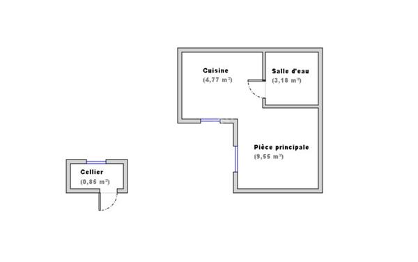 Studio - Dernier étage - Cordeliers - Presqu'île - investissement locatif