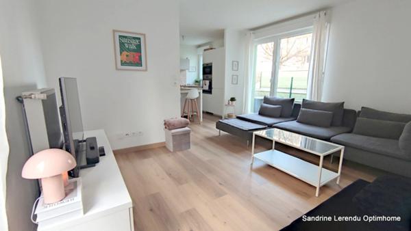 Appartement 2 pièces avec jardin privatif, terrasse et place de parking numérotée en sous-sol – Rouen (76100) 42,14 m² – Résidence récente et sécurisée