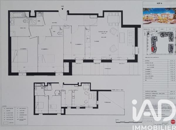 Appartement à vendre 4 pièces 81 m² Trappes