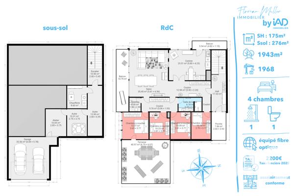 Maison à vendre 6 pièces 175 m² Grand-Charmont