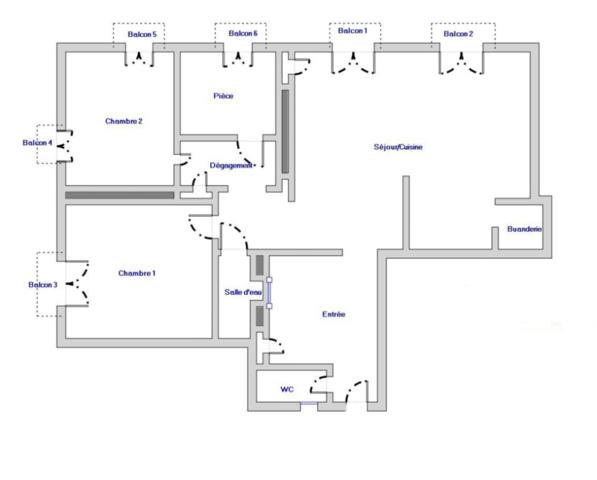 Appartement de 4 pièces au 3ᵉ étage avec ascenseur, en annexes: cave et grenier.
