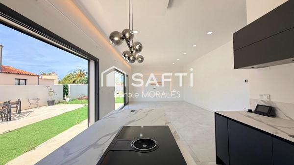 RIVESALTES, VILLA 3 FACES DE 140M2, GARAGE, JARDIN ET PISCINE