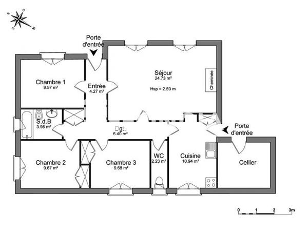 Location Maison 4 pièces 81.5 m² - 6 RUE DES PALOMBES Saubion 40230