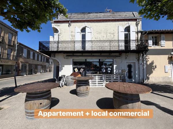 IMMEUBLE AVEC LOCAL COMMERCIAL ET APPARTEMENT