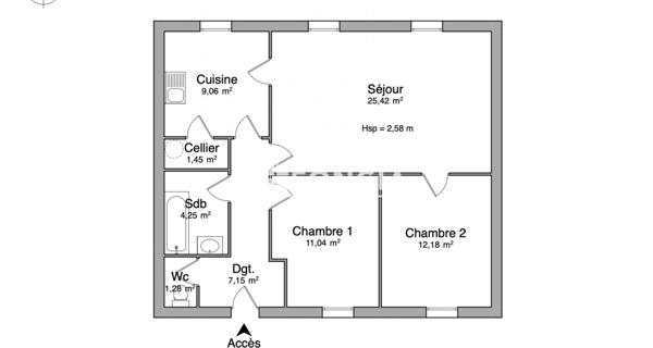 Location Appartement 3 pièces 71.83 m² - Riorges 42153