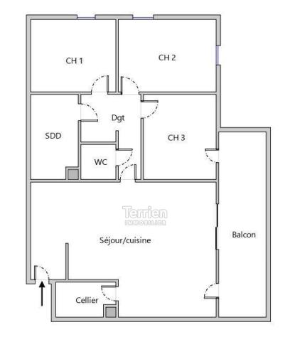 Appartement T4 résidence 2019 Angers (49000)