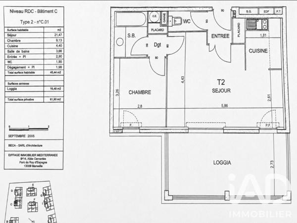 Appartement à vendre 2 pièces 45 m² La Ciotat