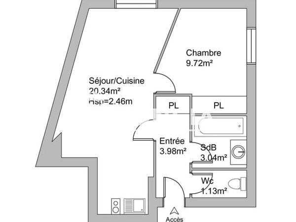 Location Appartement 2 pièces 38.21 m² - 16 RUE AUGUSTE RENOIR Limoges 87000