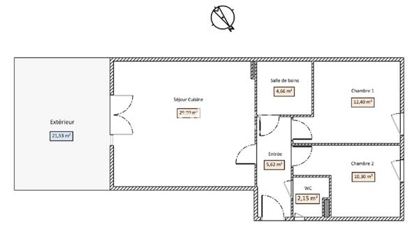 Appartement
         3 pièces
        - 65 m² 336 000 € *