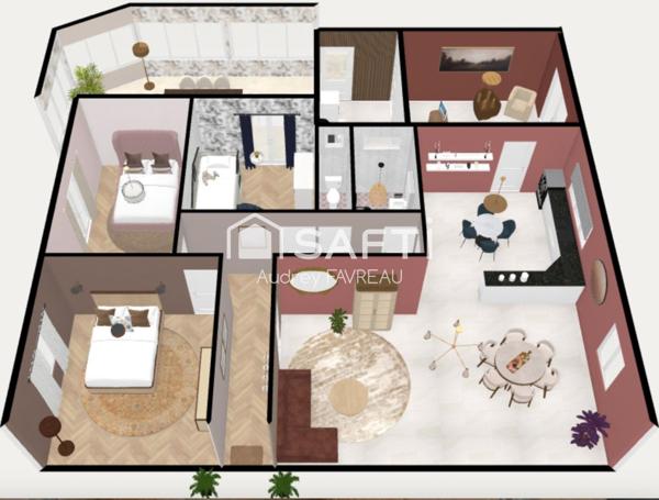 Maison PP, 118m2, 3 ch, 2261m2 terrain, 4 garages