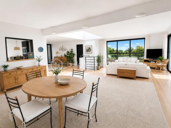 Située dans un environnement enchanteur et privilégié , découvrez cette magnifique maison à vendre offrant une superficie généreuse de 248 m². Parfaite pour les amoureux de la tranquillité et de la nature, elle incarne un style de vie paisible. 

Avec ses 9 pièces spacieuses DE PLAIN-PIED, cette demeure de 1985 offre une disposition harmonieuse entre le salon, la cuisine, deux espaces nuits une salle de sport/cinéma. Trois places de parking complètent ce bien rare et recherché. 

Profitez également d'un balcon et de deux grandes terrasses pour vos moments de détente. Connue pour son environnement paisible et sans vis-à-vis, cette maison est votre havre de paix sans être isolée du monde moderne.
DPE A/A exceptionnel pour une maison de 1985,  chauffage par pompe à chaleur couplée à une installation de panneaux photovoltaïques et une seconde installation photovoltaïque en autoconsommation.
Cheminée, atelier, cave à vins, cave double carport

Familiale et chaleureuse, elle est prête à accueillir de nouveaux souvenirs sans nécessiter de travaux. N'attendez plus pour vivre dans un cadre des plus séduisants ! Pour toute information, contactez Monsieur Gilles Eon.