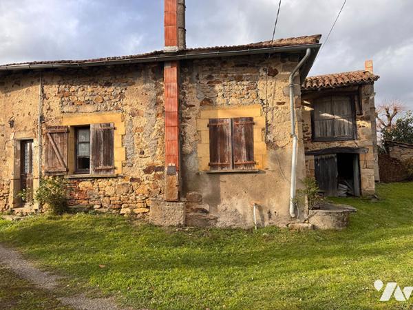 Maison + Grange en pierres dans petit hameau